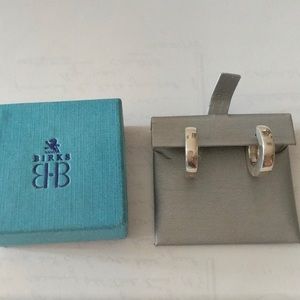 Birks Sterling Silver 925 hoop earrings.